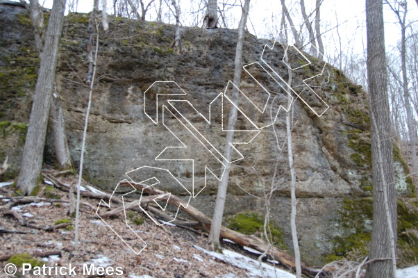 photo of Mild Iowa Wall from Iowa Limestone