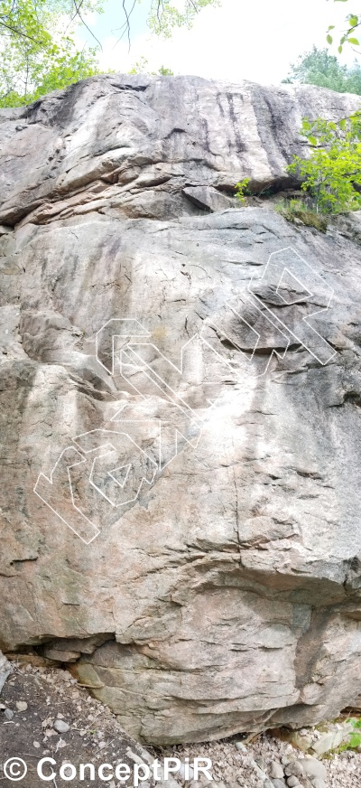 photo of Coraux-Nah!, 5.11d  at L'Aquarium from Québec: Parois d'escalade du Saguenay