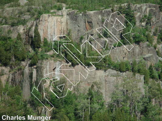 photo of Glandeur nature, 5.11a ★★★ at L'Autre Mur from Québec: Parois d'escalade du Saguenay