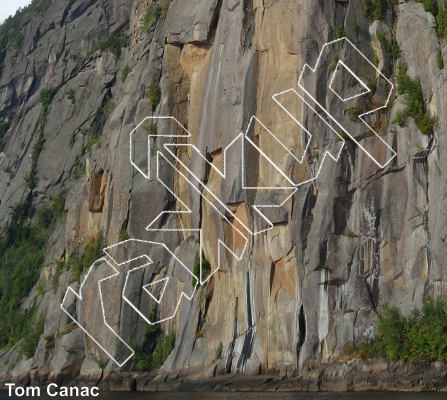 photo of Brise-glace,   at Le Cap Trinité from Québec: Parois d'escalade du Saguenay