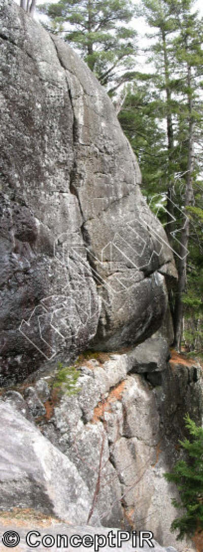 photo of Douche printanière, 5.6  at Le Mont Jacob from Québec: Parois d'escalade du Saguenay