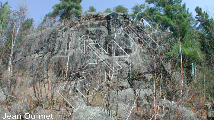 photo of Le Boulot, 5.5  at Le Mont Jacob from Québec: Parois d'escalade du Saguenay