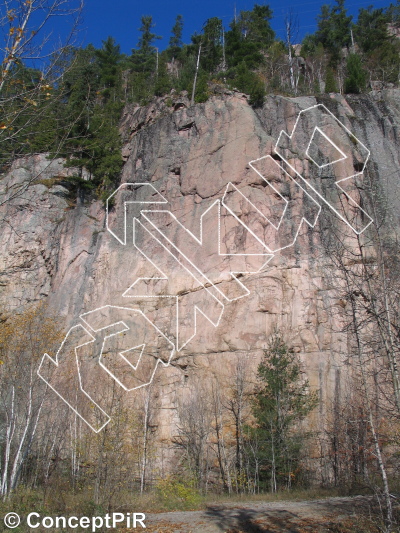 photo of Long Dan Silver Memorial,   at Les Marshmallows from Québec: Parois d'escalade du Saguenay