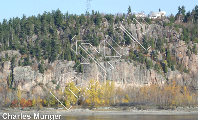 photo of La Grande Traversée,   at Les Marshmallows from Québec: Parois d'escalade du Saguenay