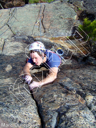 photo of Attache ta tuque, 5.11c ★★★ at Les Monts et Merveilles from Québec: Parois d'escalade du Saguenay