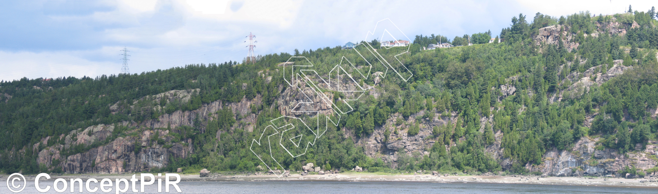 photo of Abysse, 5.8  at Le Naufragé from Québec: Parois d'escalade du Saguenay