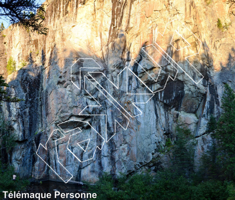 photo of Le Charbonnier, 5.11d ★★★ at Le Paradis from Québec: Parois d'escalade du Saguenay