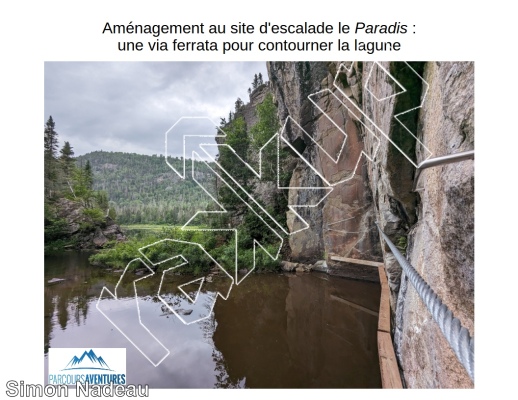 photo of Le Presbytère, 5.6  at Le Paradis from Québec: Parois d'escalade du Saguenay