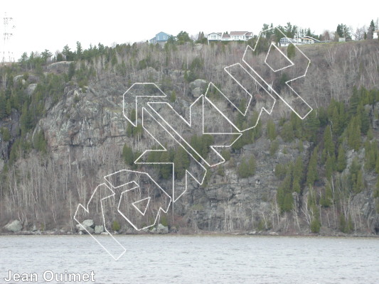 photo of Révélation, V5  at Le Manche from Québec: Parois d'escalade du Saguenay