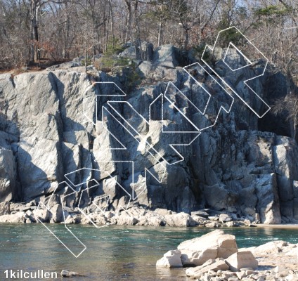 photo of Glass Corner, 5.5  at Dike Creek from Great Falls of the Potomac