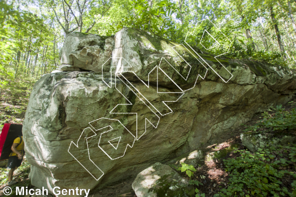 photo of Slade Arete, V3 ★ at Fowler Bloc from Dogwood