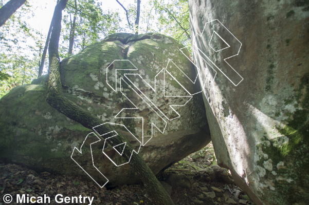 photo of Through The Eye, V9 ★★ at Bent Tree from Dogwood