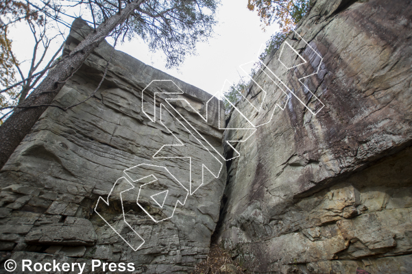 photo of Gumbo Love, 5.10c ★★★ at Critical Access Buttress from Dogwood