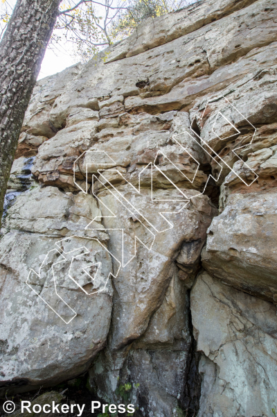 photo of Lemon Squeezy, 5.10a ★★ at Moderate Mecca from Dogwood