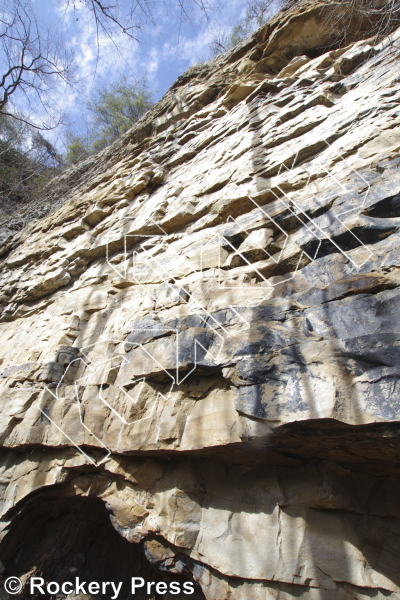 photo of Iron Buns, 5.11d ★★ at The Crime Buttress from Foster Falls
