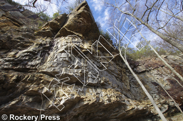 photo of The Confederate, 5.11a  at Snatch Wall from Foster Falls