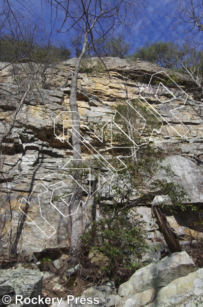 photo of Humane Bomb, 5.11b ★★★ at Wall of Useless Conflict from Foster Falls