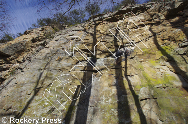 photo of Shock and Awe, 5.11b/c ★ at Wall of Useless Conflict from Foster Falls