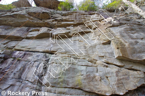 photo of Crawdaddy, 5.10a ★ at Second Wall from Foster Falls