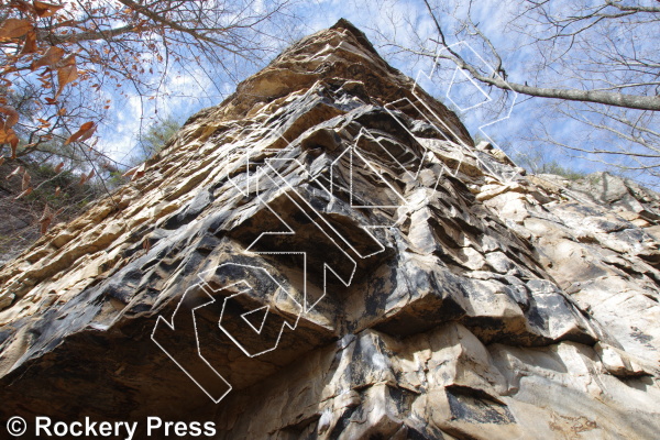 photo of The Crime Buttress from Foster Falls