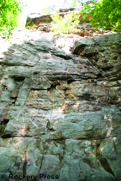 photo of Steve's Hos, 5.9  at Gutbuster area from Foster Falls