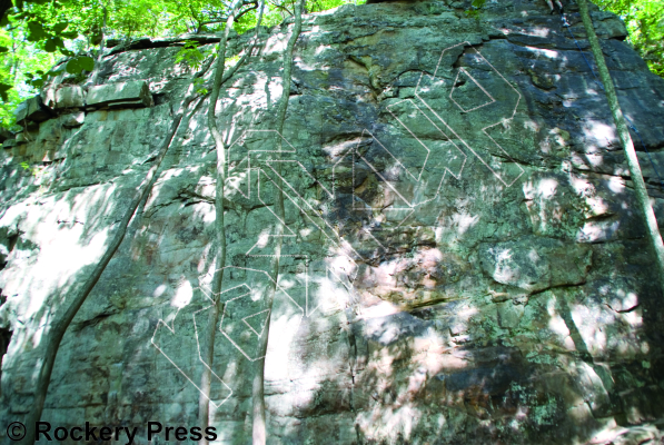 photo of Witchy Woman, 5.10c  at Rocket Slab from Foster Falls