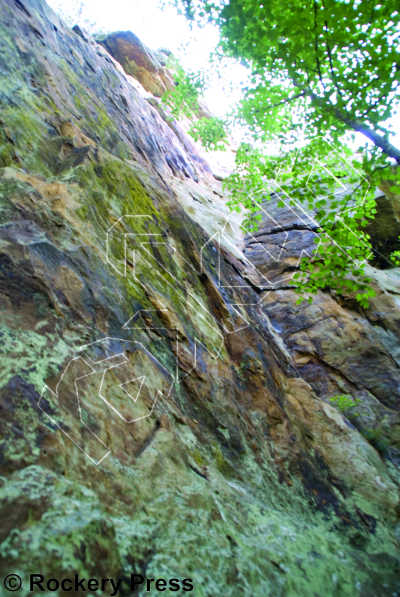 photo of The Beguiled, 5.10d ★★★★★ at The Castle Cliff from Foster Falls