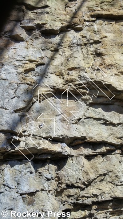 photo of Halfway, 5.10a  at Uphill and Inbetween Wall from Foster Falls
