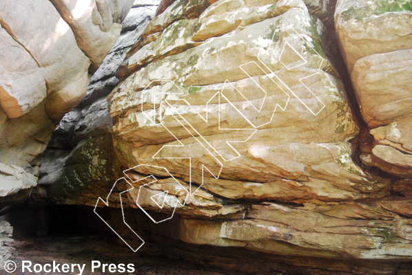 photo of Sammy’s Roof, V5 ★ at Corridors Area from Horse Pens 40 Bouldering