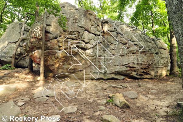 photo of Growing Stone, V2 ★★ at Panty Shields Boulder from Horse Pens 40 Bouldering