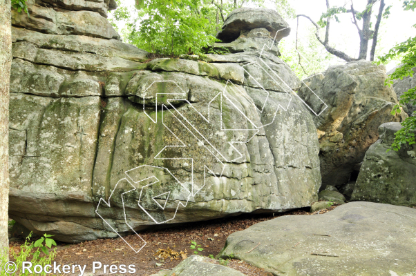 photo of CT14, V7  at Cadillac Thrills Boulders from Horse Pens 40 Bouldering