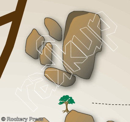 photo of Stingray, V9 ★★★ at Shelter Boulders from Horse Pens 40 Bouldering