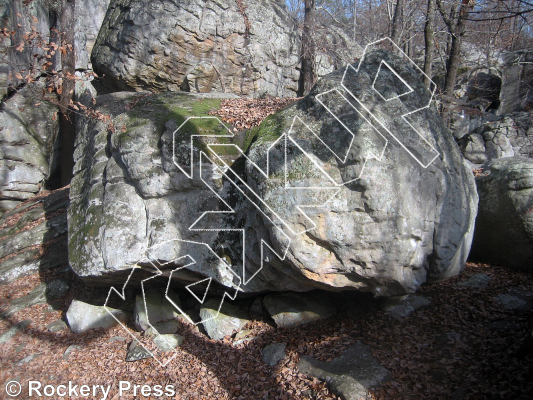 photo of WP5, V1  at Whiplash Boulders from Horse Pens 40 Bouldering