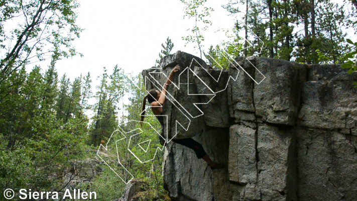 photo of The Shape of Punk to Come, V2 ★★★ at Funny Bone Area from Yukon Bouldering