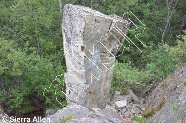 photo of Suntower West, V0 ★★ at The Tower of Fable from Yukon Bouldering