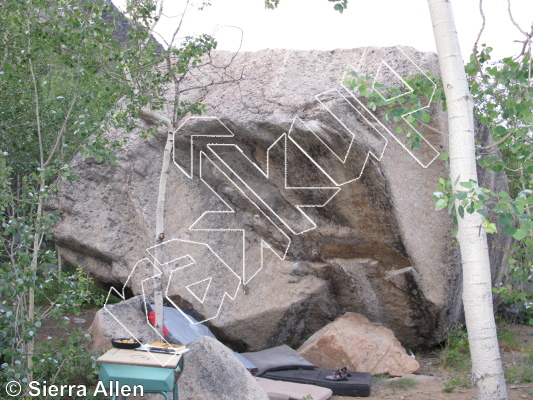 photo of Le Tabourneau, V6 ★★ at The Stone from Yukon Bouldering