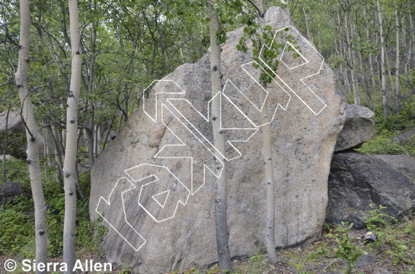 photo of The Tipping Point, V1 ★★ at The Outlier from Yukon Bouldering