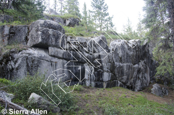 photo of Reel Rock, V0 ★ at Cutoff Cliffband from Yukon Bouldering