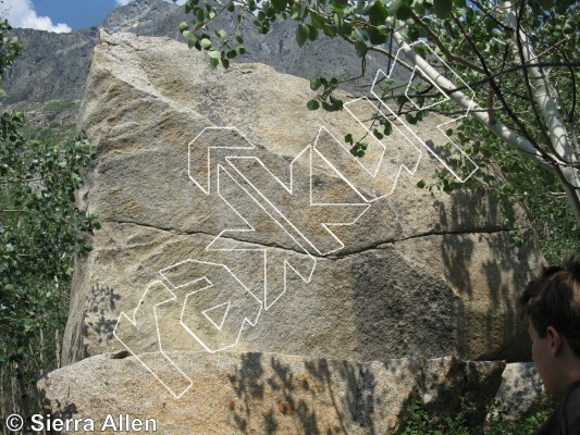 photo of Retro Arete, V1 ★★ at The Classic from Yukon Bouldering