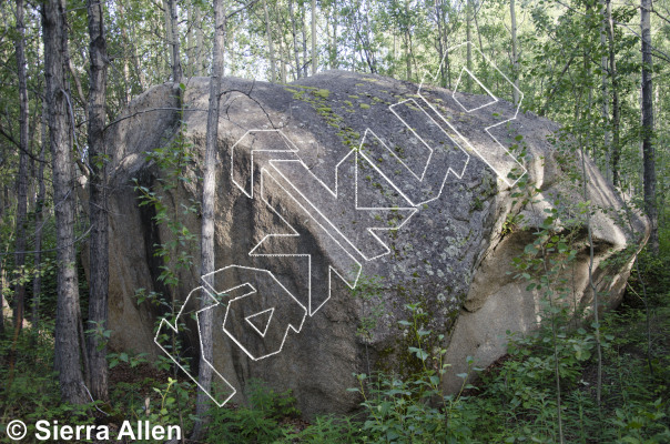 photo of Welcome to the Jungle, V4  at The Jungle from Yukon Bouldering