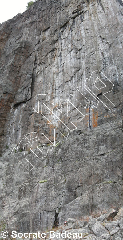 photo of 5 KM, 5.13c/d ★★★★ at Le Grand Mur from Québec: Weir