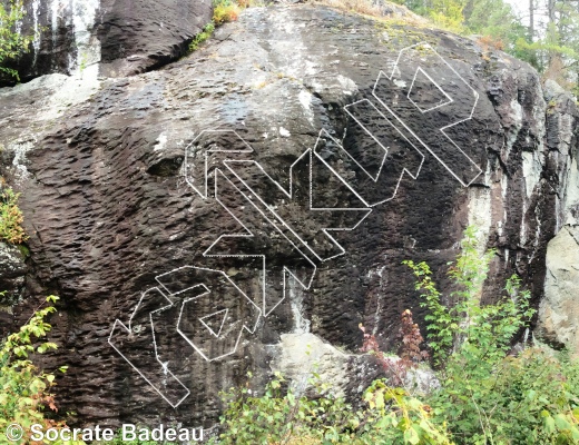 photo of Llorando Asado (le Roti Pleureur), 5.10-  at Mur des Larmes from Québec: La Forêt Ouareau