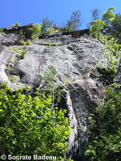 photo of Mont de Vénus, 5.10d/11a ★★ at Paroi des Murmures from Québec: La Forêt Ouareau