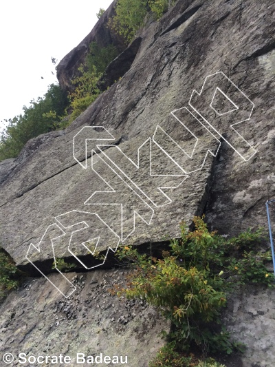 photo of Mont de Vénus, 5.10d/11a ★★ at Paroi des Murmures from Québec: La Forêt Ouareau