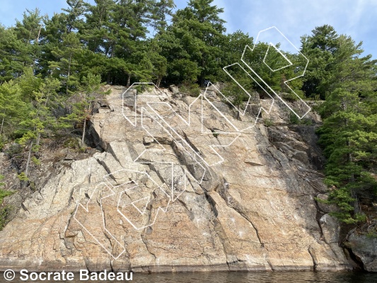 photo of Paroi Amiral from Québec: Escalade Parc régional du Poisson Blanc