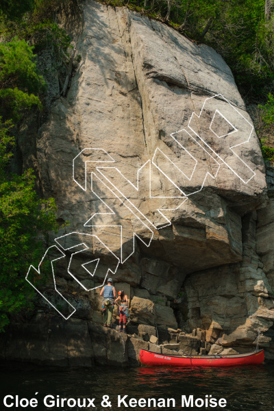 photo of Le Mur Suspendu from Québec: Escalade Parc régional du Poisson Blanc