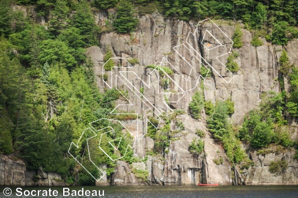 photo of Le Grand Mur from Québec: Escalade Parc régional du Poisson Blanc