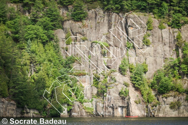 photo of Le Grand Mur from Québec: Escalade Parc régional du Poisson Blanc