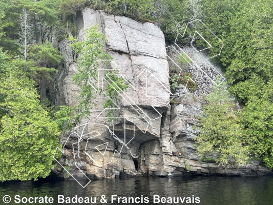 photo of Le Mur Suspendu from Québec: Escalade Parc régional du Poisson Blanc