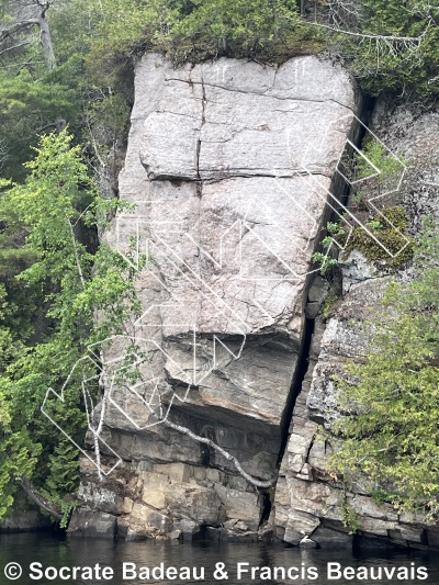 photo of Le Mur Suspendu from Québec: Escalade Parc régional du Poisson Blanc